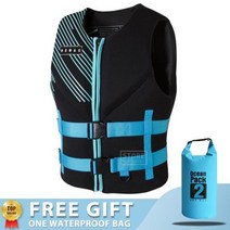 FREELIFE 구명조끼 성인 카약 구명 조끼 서핑 부력조끼 제트 스키 모터 보트 뗏목 구조 웨이크 보드 낚시 수영 표류, L088 Bule