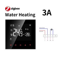 보일러온도조절기교체 Tuya Zigbee 3.0 온도 조절기 실내 컨트롤러 물/전기 바닥 난방 가스 보일러 습도, 02 3A Water Heating