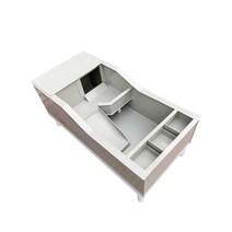 거북이 사육장 파충류 케이지 육지 하우스 대형 수조, 화이트  100x50cm
