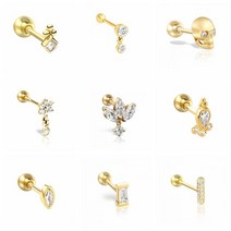 귀걸이 ROXI Kraakbeen 여성을위한 피어싱 크리스탈 귀걸이 925 스털링 실버 주얼리 귀걸이 연골 피어싱 Earing Pendientes 925