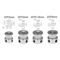 10pcs 3D 프린터 용 GT2-6mm 개방 타이밍 벨트에 적합, 20TB6.35W10