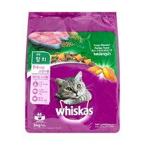 위스카스 포캣 3kg 고양이사료, 참치
