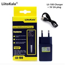 시거잭 인버터 차량용 시가잭 Liitokala Lii-PD4 S1 LCD 배터리 충전기 충전 18650 3.7V 18350 18500 21700 20700B 10440 1.2V, 협력사, Lii-100 및 5V 2A EU