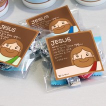 스티커 전도지 (1000매) 주문제작 - Smile Jesus, red