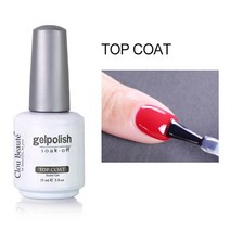 Clou Beaute-세미 퍼머넌트 UV LED 네일 폴리시 젤 15ml 프라이머 네일 젤 베이스 및 탑 코트 광택젤 소크 오프 화이트, 51. TopCoat