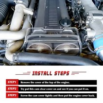 맑은 캠 기어 타이밍 벨트 커버 터보 캠 풀리 Toyota Supra 1JZ Storaer Chaser Cresta Mark II 86-96 2.5L, 하나, 투명한