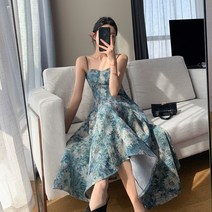 리조트여신 여름 어깨끈 뷔스티에 나시롱원피스 여름 휴양지 바캉스 해외여행원피스