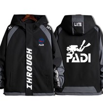 다이빙강사 팀복 패디 padi 스쿠버다이빙 바람막이 자켓 로고 프리다이빙