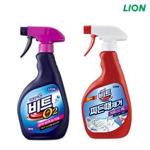 비트 스프레이 폼 세제 O2 강력 얼룩제거제 500ml / 거품으로쏙 찌든때제거 500ml 세탁 세제 거품 분무형, O2 얼룩제거제, 1개