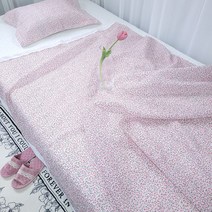 시어서커 홑이불 국산 플라워 얇은 이불, 핑크