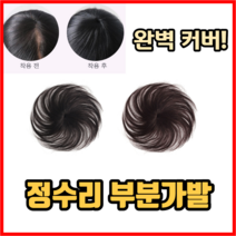 완벽 커버 정수리 가발 부분가발 남자가발 여자가발 인모가발 패션가발 맞춤가발, 2개, 블랙