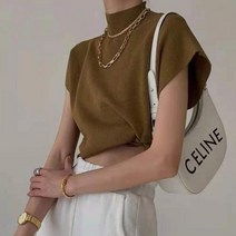 니트 티셔츠 숏 반팔 니트티 데일리 여성 여름 시크한 반목 출근룩 오피스룩 커리 우먼