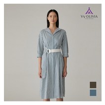 [백화점매장 정품출고] 올리비아로렌 원피스 스트라이프 허리벨트 원피스_VVCOAXM4191
