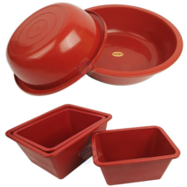 딸기 다라이 빨간 고무 빗물저장 대야 농약물통 사각 고무통 대형 다라 배추절임통 적색, 원형(5호)