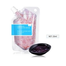 립글로즈 립틴트 립밤 립라이너 잘 지워지지 않는 착색 타투 립스틱 틴트 Lakerain diy 립글로스 베이스 오일 클리어 립글로스 원료 젤 비즈니스 향료 오일 용 립글로스, 25ml 글리터