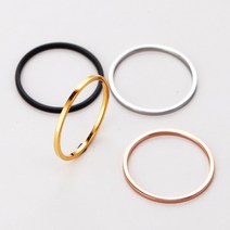 엠스타일 1mm 실반지세트 1+3 실버 블랙 골드 로즈골드 반지 써지컬 스틸 링 남녀공용