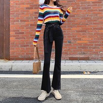대박난박양 벨티드 부츠컷 데님팬츠
