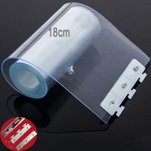 현관 자석 방충망 폴딩도어 모기장 셀프 시공 난방 누출을 방지하는 방풍 도어 커튼 투명 에어컨 소프트 커튼 교수형 커튼 스크린 도어, 18x210cm 한 장, 투명한