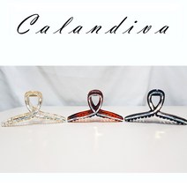 [Calandiva] 사랑받는 화이트 오로라 꼬임 올림머리 집게핀 3종 컬러