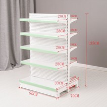 슈퍼 마켓 선반 진열대 벽 편의점 디스플레이 마트 대형, 양면 5층 서브  90 x 70 x 135