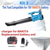 송풍기 Newone 무선 전기 공기 진공 청소기 및 Makita 18V/NEWONE20V 배터리 용 강력한, CHINA, MAKITA Battery KIT3, EU