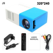 Salange-J9Pro 미니 프로젝터 LED 홈 미디어 플레이어 오디오 휴대용 480x360 픽셀 1080P HDMI USB 비디오 비머 지원, [04] 영국 플매트 카펫 러그, [02] J9 Blue