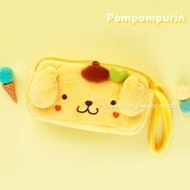 폼폼푸린 하트 사각파우치 인형 필통 투지퍼 파우치, 단품, 단품