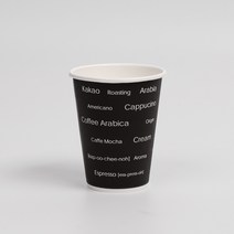 일회용 테이크아웃 종이컵 8온스 커피컵 블랙영문 1000개, 8온스 블랙영문컵 1박스 1000개
