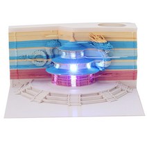 특별한 메모지 입체 조각 3D 포스트잇, 천룡의 사원 LED