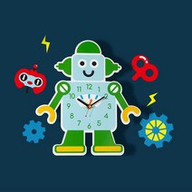 ++티앤북++어린이벽시계 키즈룸인테리어 아이방 꾸미기 스티커 홈데코 캐릭터 형시계 아이+++, +++_단일상품+++