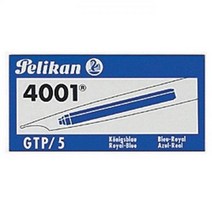 잉크 Pelikan 잉크카트리지청색 5개입, 청색