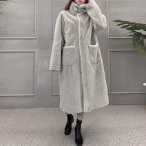 [세인트이브] J2211 가성비갑 페이크퍼 롱코트