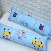 긴 베개 롱 쿠션 바디필로우(솜포함) 110X30 사이즈 ( 사계절용 or 여름용 ), 긴베개 바디필로우(솜포함), 로봇, 진블루