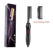 볼륨 물결 고데기 전기머리인두 롤브러쉬 오토롤링 2 in 1 헤어 스트레이트너 헤어 컬러 전기 핫 난방 빗 헤어 스무스 플랫 아이언 다기능 스트레이트닝 스타일링 도구, 협력사, 나, 검은 색