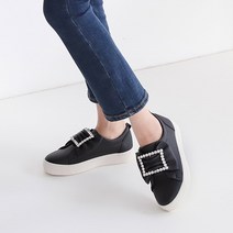 스퀘어 큐빅 리본장식 에델 스니커즈