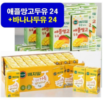 베지밀 바나나 두유 190ml 24팩 + 애플망고 두유 190ml 24팩 애플망고두유24팩+바나나두유24팩, 5세트