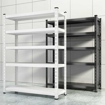 철제진열대 나사없는 쉬운 설치 다용도실 베란다 매장, 80x 40x 150 4층 빠른 설치-화이트