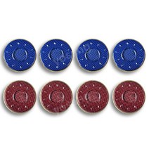 셔플보드 셔플 퍽 세트 테이블 컬링 스테인레스 축구슬라이딩 교구 53mm 58mm, 04.클라렛레드블루58MM8개세트TS-2162