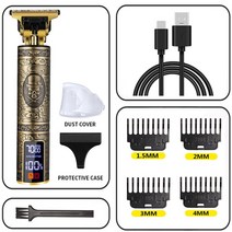 구렛나루정리 수염정리기 수염관리 전기 무선 헤어 커팅 머신 충전식 빈티지 전문 이발사 트리머 남성용 클, 01 USB Skeleton