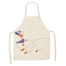칼하트 작업용 앞치마 캔버스용 패션 여성 주방 매니큐어 향수 남녀 민소매 가정용 청소 도구, 18+68x55cm