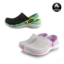 크록스 [지비츠증정] 크록스키즈 라이트라이드 360 마블 아동 주니어 슬리퍼 샌들 2종택일