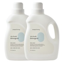 심플리오 스킨 프렌들리 세탁세제 클린코튼향 2.5L (속옷 아기옷 세제), 2개