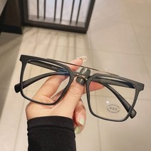 레트로 빈티지 안경테 SO EI레트로 메탈 더블 브릿지 스퀘어 TR90 남성용 패션 클리어 안티 블루레이 안경 광학 줄무늬 프레임