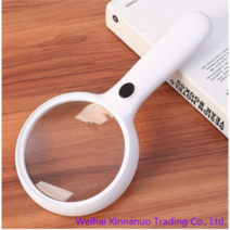 돋보기 고배율 확대경 30배율 포터블 열독 고선명 100휴대용 노인 수리 특대형 직경 포함 led램프, 1개