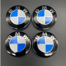 타이어 휠캡 커버 BMW 앰블럼 비엠 로고 플랫 후드 튜닝 교체 스타 엠블램 배지 320D 520D X3 X5 X6 X7 M, 4 개세트 68mm