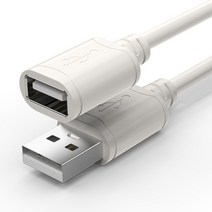 usb2.0 연장 케이블 남성-여성 고속 usb 데이터 케이블 익스텐더 pc 키보드 프린터 마우스 컴퓨터, 하얀색, 1.5m