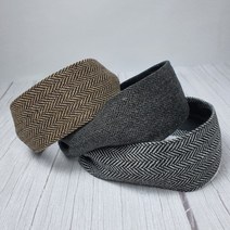 깔끔한 고급스러운 체크 데일리 와이드 넓은 편안한 헤어밴드 머리띠