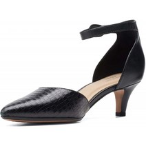 Clarks womens Linvale Edyth pump Black Reduel/Croc Combi 5.5 US Pumps