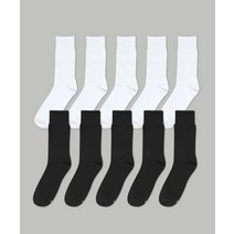 IL-O-GONG-CHIL [10PACK] 1507 베이직 트라우져 립삭스 _ 스노우 화이트/블랙 [10PACK] 1507 BASIC TROUSERS LIP SOX _ SNOW W