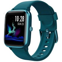 독일 Smartwatch 피트니스 트래커 시계 1.3 HD 풀 터치스크린 Android IOS용 여성 남성 시계 심박수 모니터가 있는 IP68 피트니스 골프필드용품 거리측정기, 1.3 화면, 초록